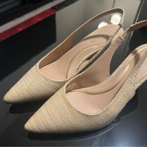 Cole Haan Women's Tan Slingback Heels